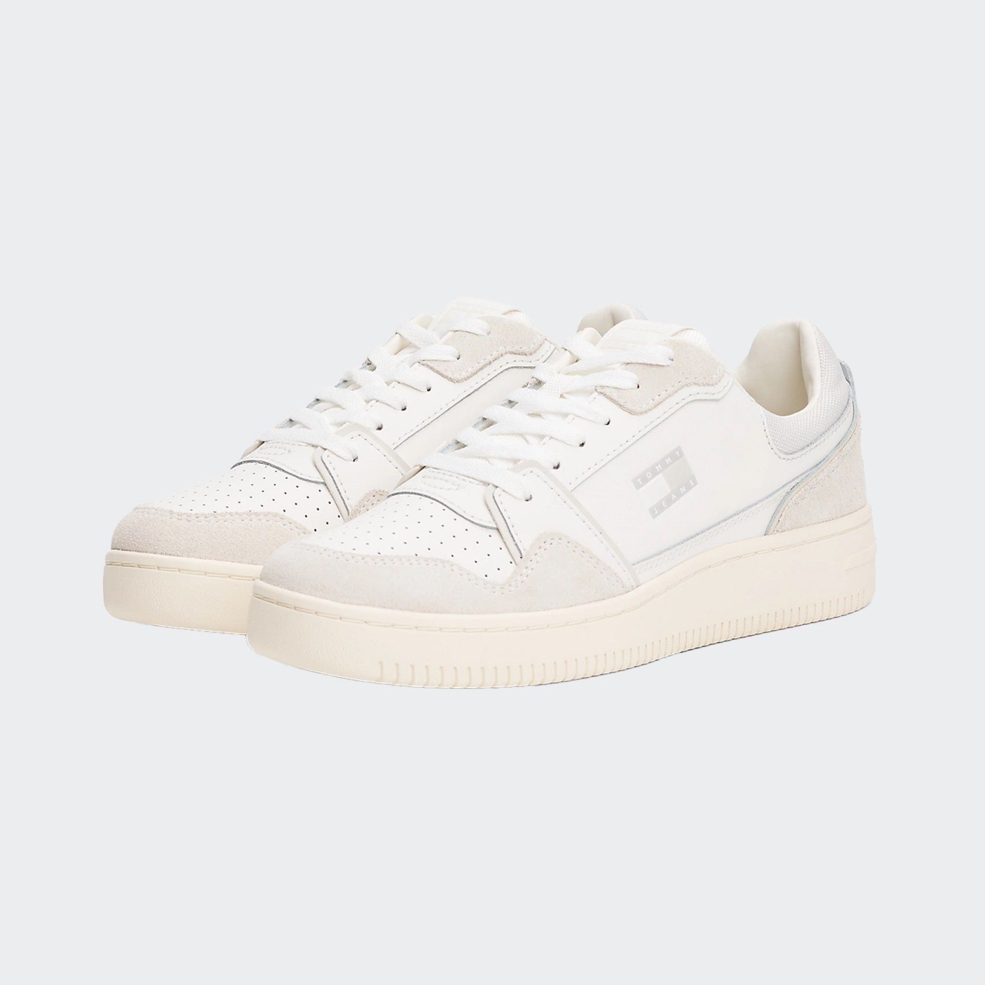 Zapatillas de baloncesto retro de cuero Tommy Jeans
