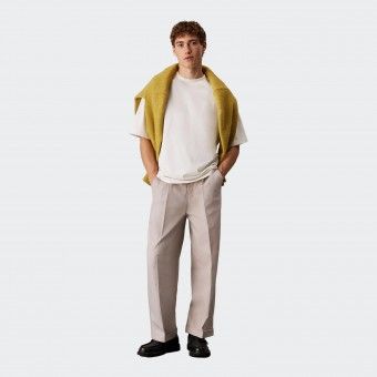 Calças Calvin Klein Relaxed Tailored Twill Calças Calvin Klein Relaxed Tailored Twill