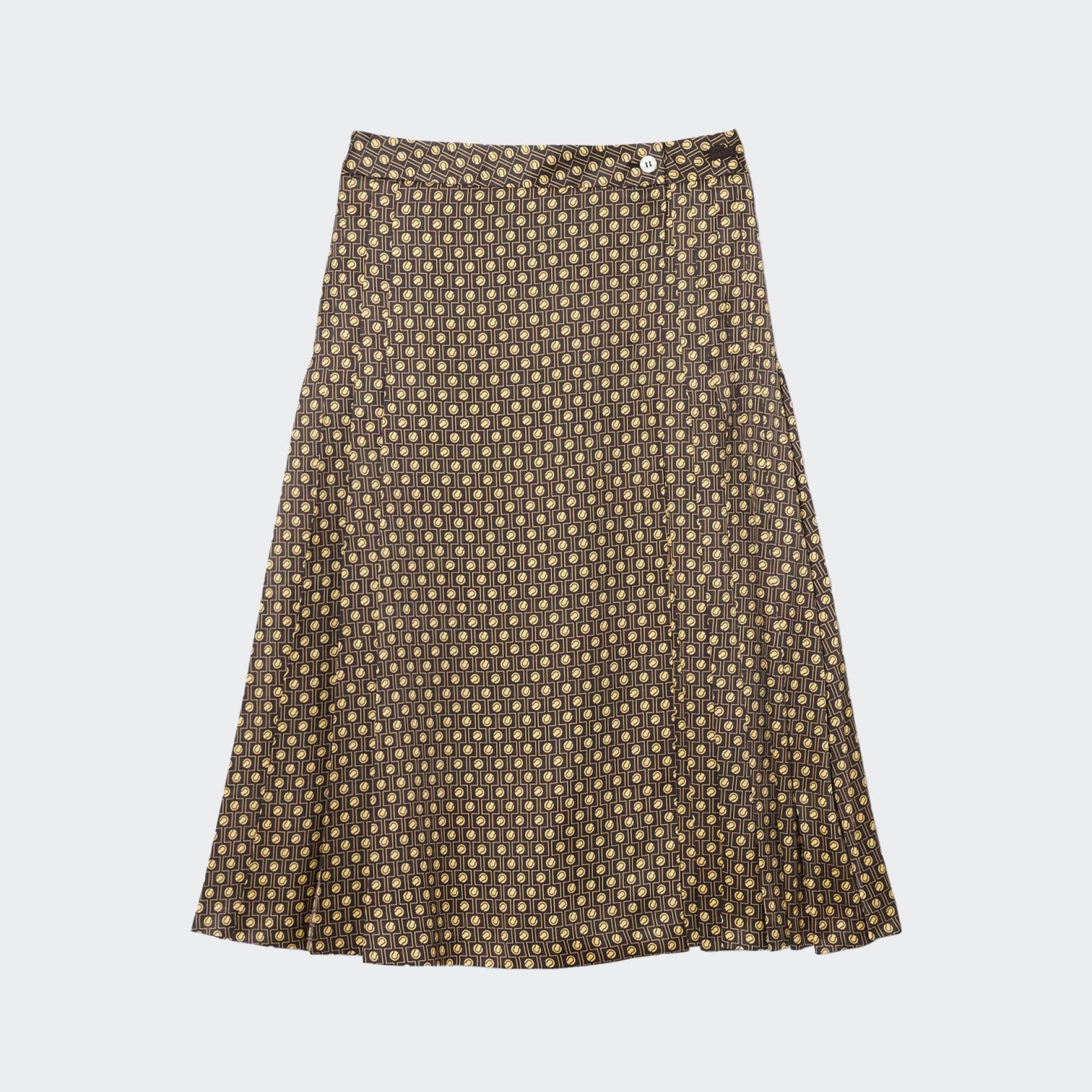 Lacoste Printed Pleated Midi Skirt