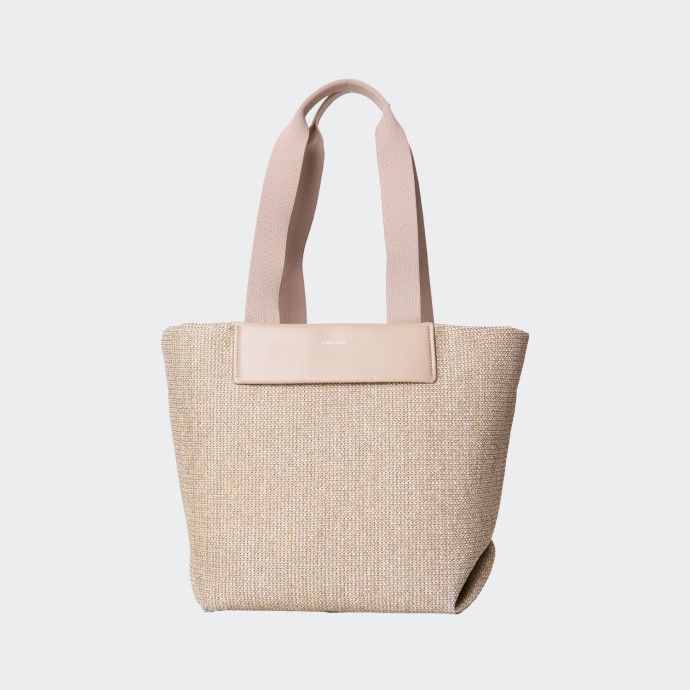Calvin Klein Raffia Shopper Bag