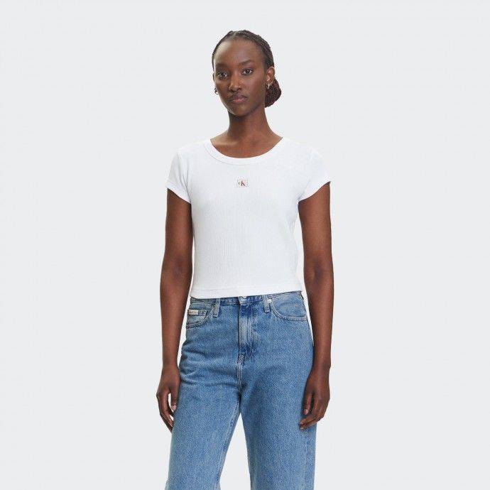 T-shirt côtelé Calvin Klein