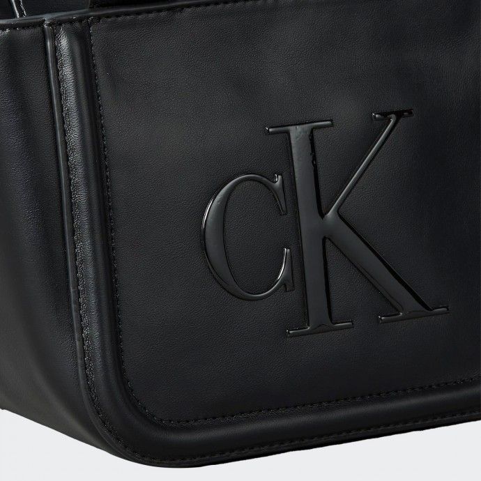 Calvin Klein Embossed Logo Small Tote Bag