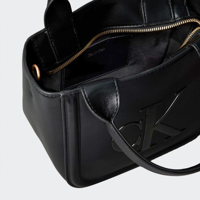 Calvin Klein Embossed Logo Small Tote Bag