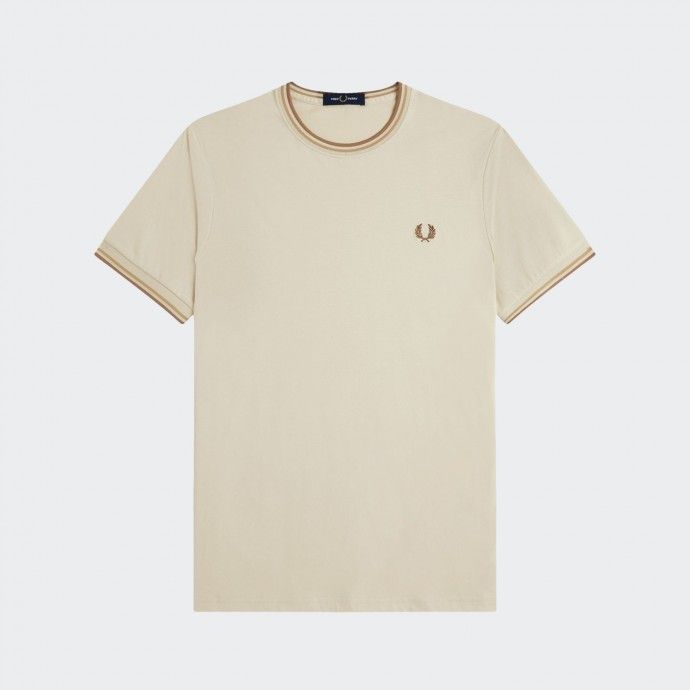 T-shirt com dupla borda Fred Perry M1588V