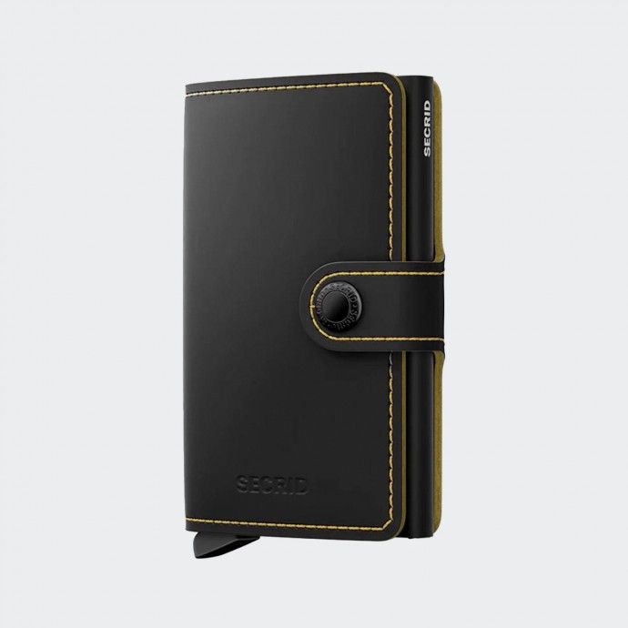 Secrid Miniwallet Matte Black & Ochre Wallet