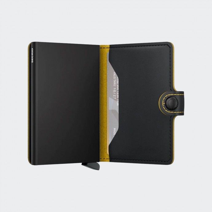 Secrid Miniwallet Matte Black & Ochre Wallet