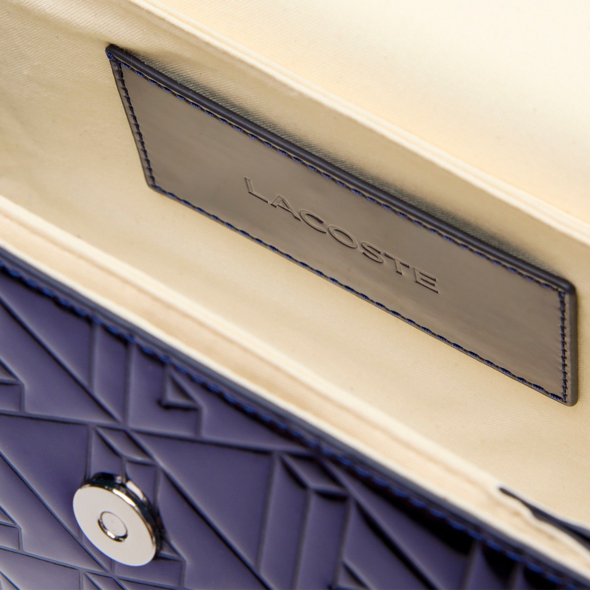 Lacoste Purple Metallic Shoulder Bag