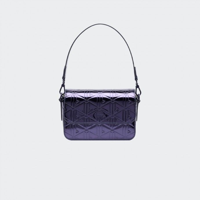 Sac � bandouli�re m�tallis� violet Lacoste