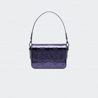 Lacoste Purple Metallic Shoulder Bag