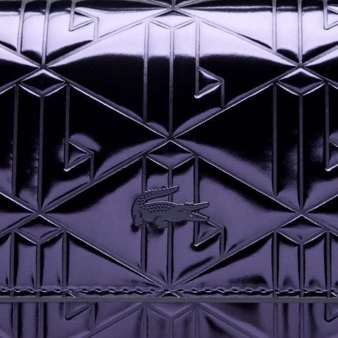 Sac � bandouli�re m�tallis� violet Lacoste