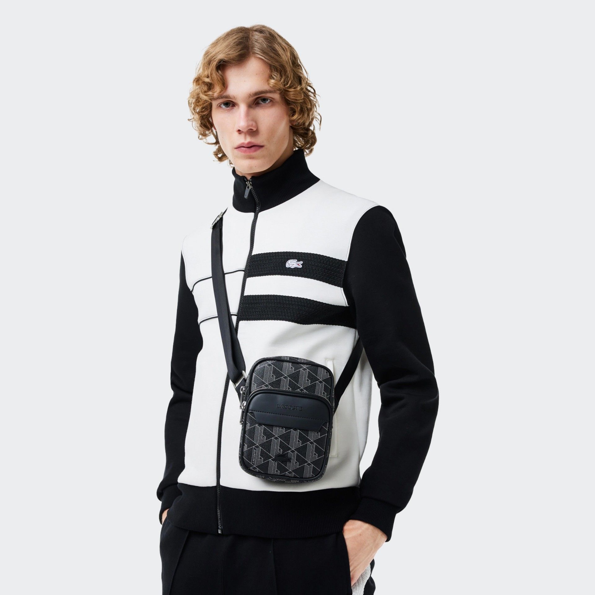 Lacoste The Blend Monogram Shoulder Bag