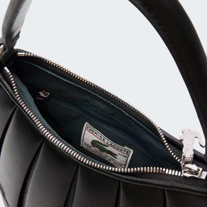 Lacoste Small Runway Lenglen Leather Handbag