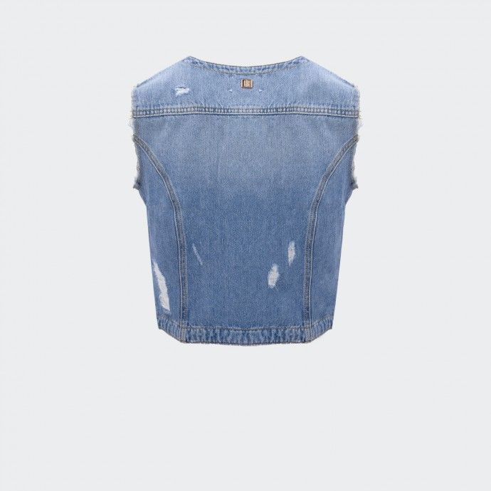 Veste coupe droite en denim Fracomina