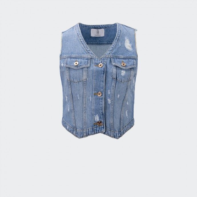 Veste coupe droite en denim Fracomina