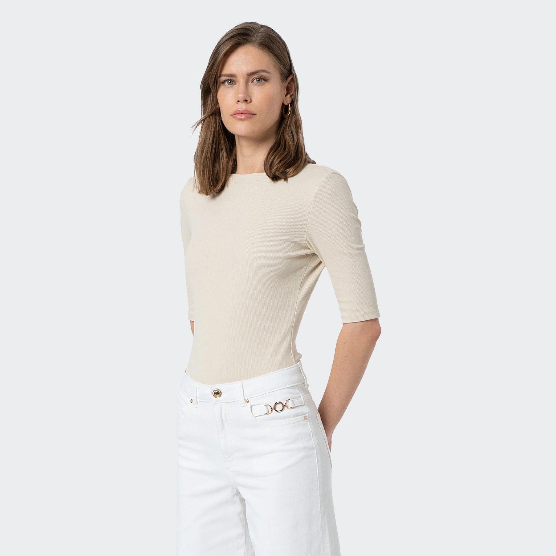 Body slim fit em malha Fracomina