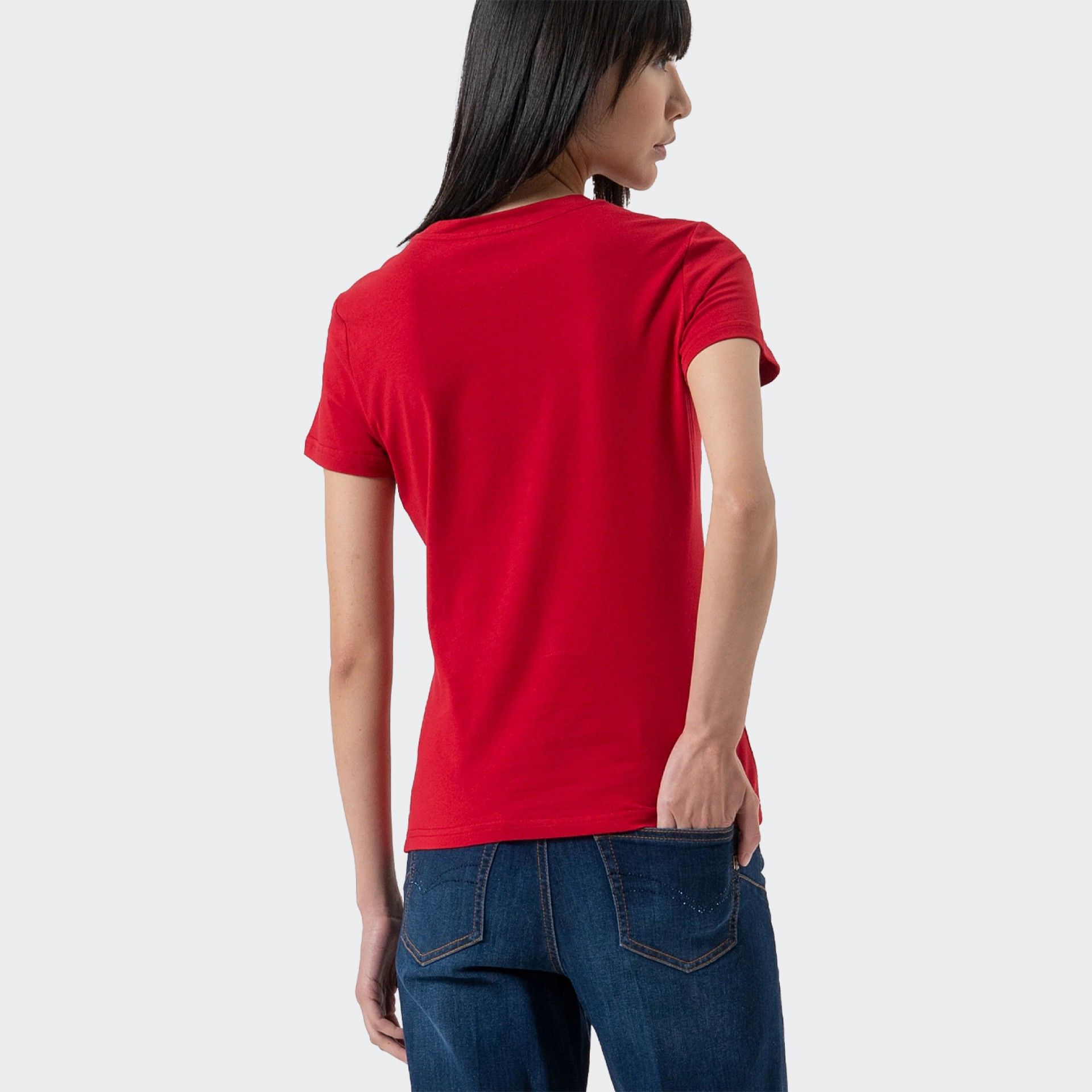 T-shirt slim fit de malha de algodão Fracomina