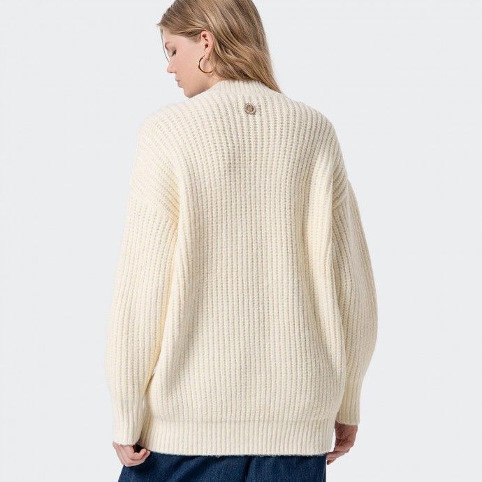 Casaco de Malha Oversize perfurado Fracomina
