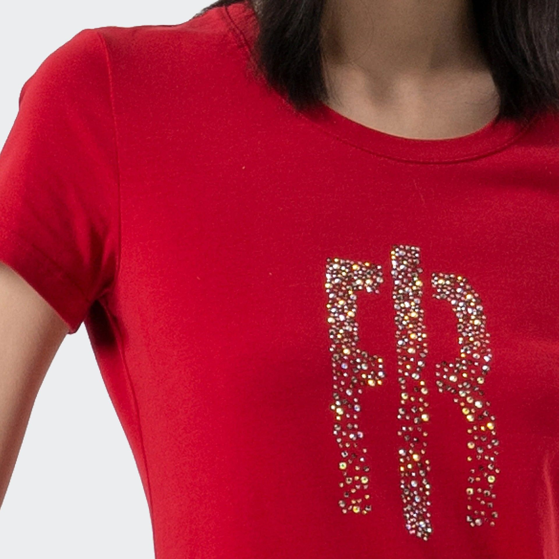 T-shirt slim fit de malha de algodão Fracomina