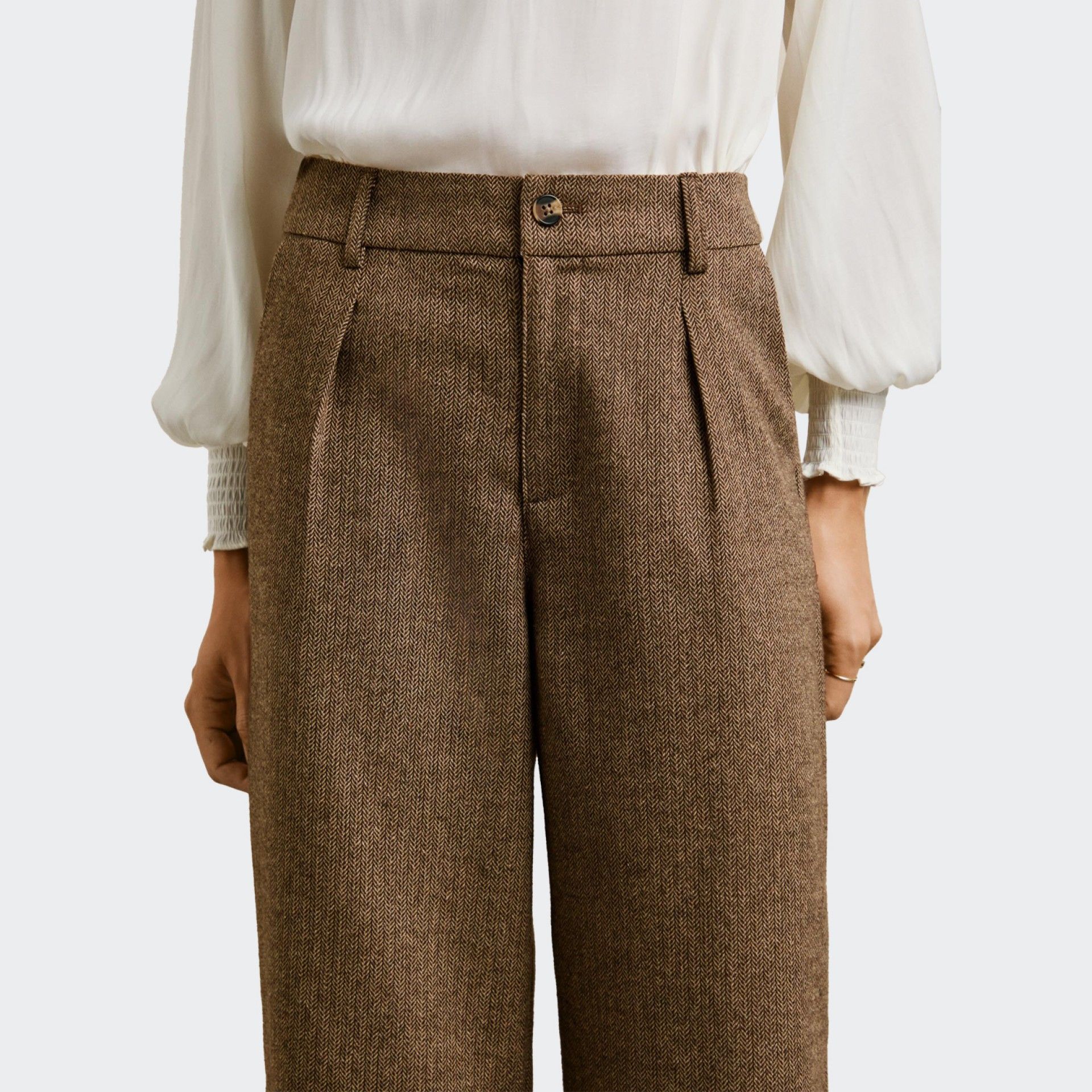 Pantalones en Tejido Espiga Pepe Jeans