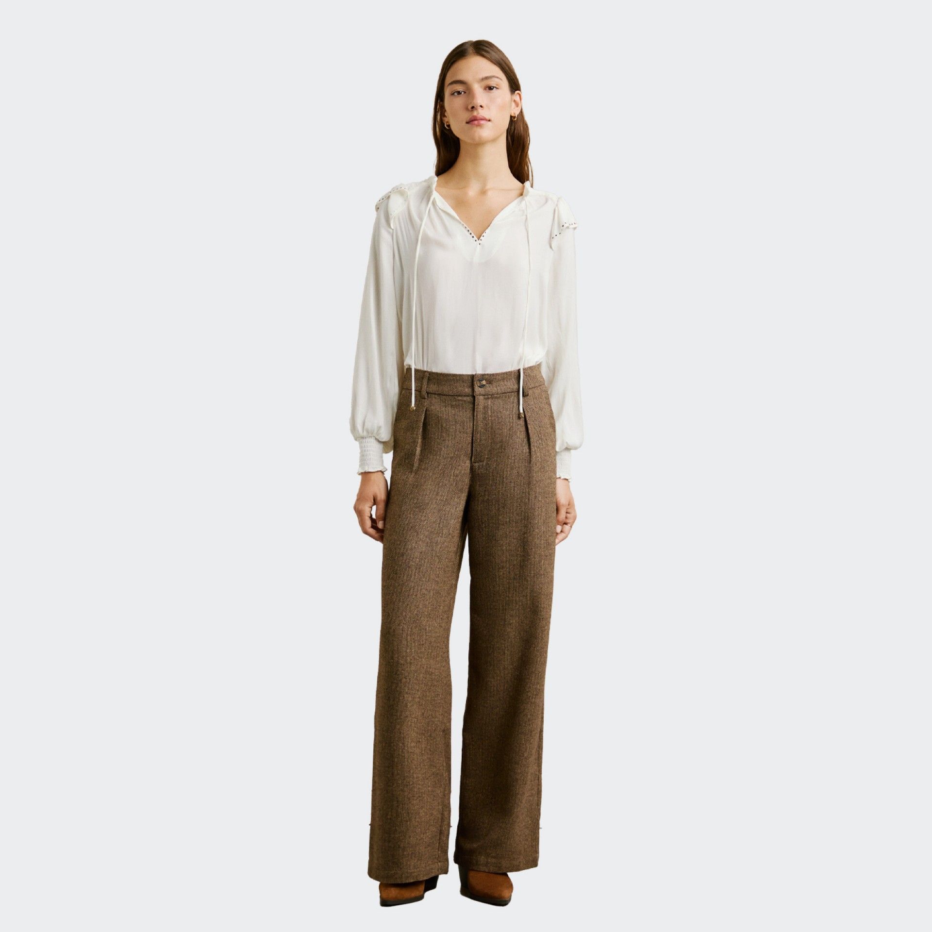 Pantalon en Tissu à Chevrons Pepe Jeans