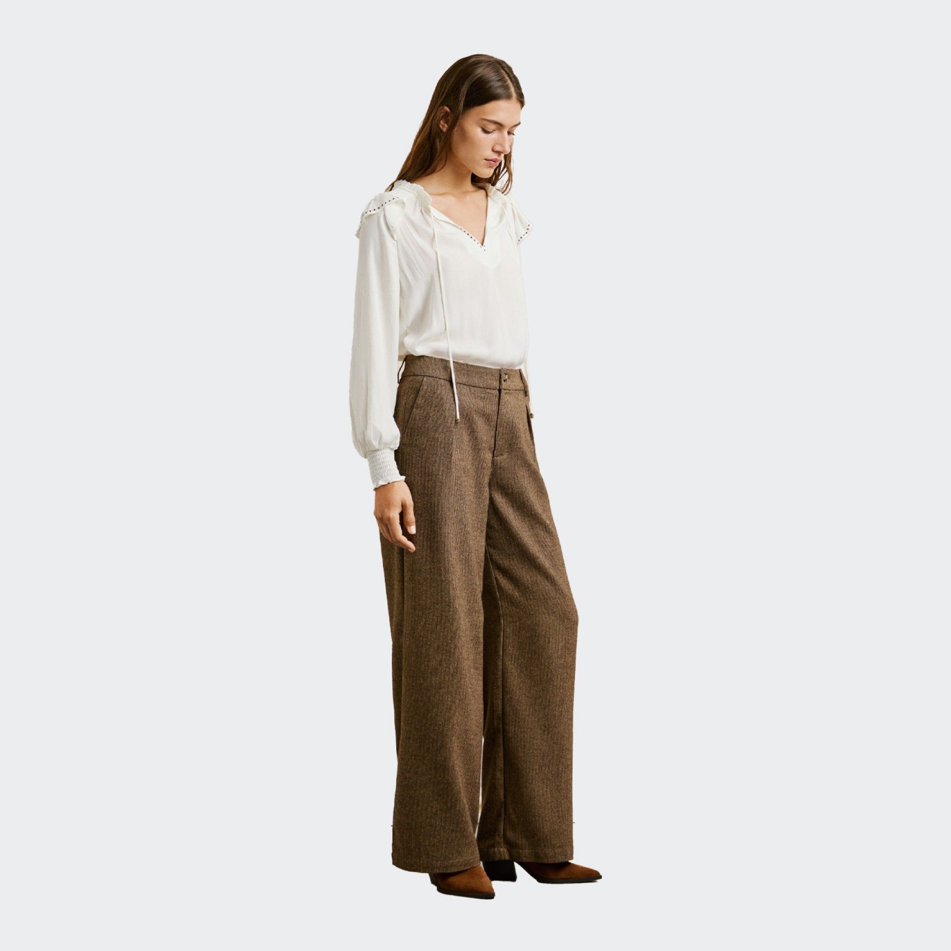 Pantalones en Tejido Espiga Pepe Jeans