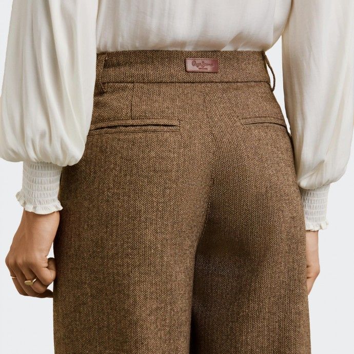 Pantalon en Tissu � Chevrons Pepe Jeans