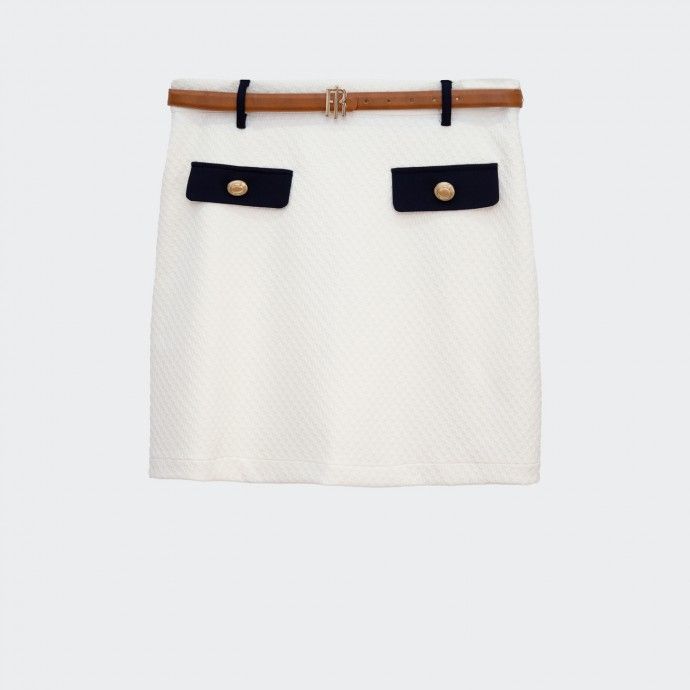 Mini skirt with belt Fracomina