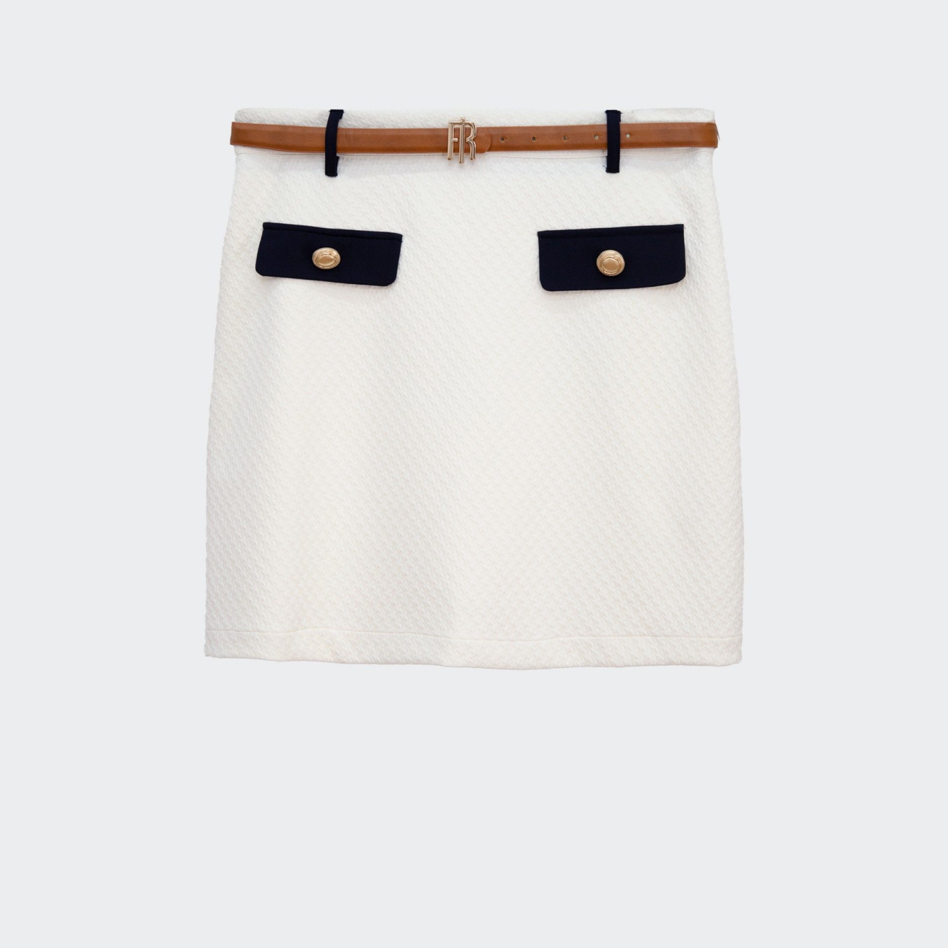 Mini skirt with belt Fracomina
