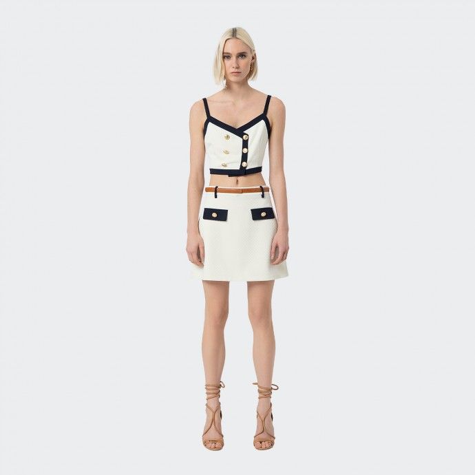 Mini skirt with belt Fracomina