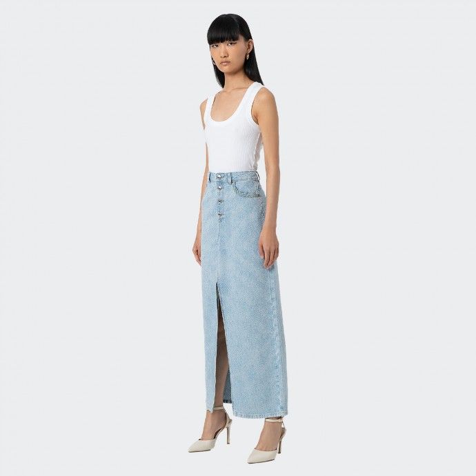 Jupe longue en denim Fracomina