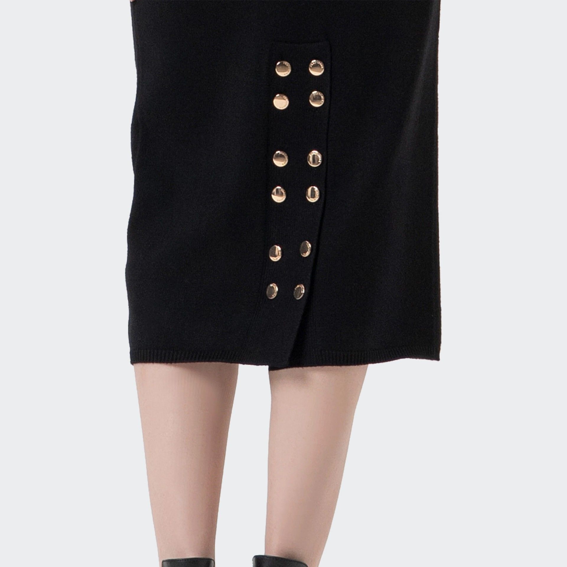 Fracomina Slim Fit Midi Knit Skirt