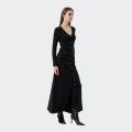 Vestido Comprido de Malha Slim Fit Fracomina Vestido Comprido de Malha Slim Fit Fracomina