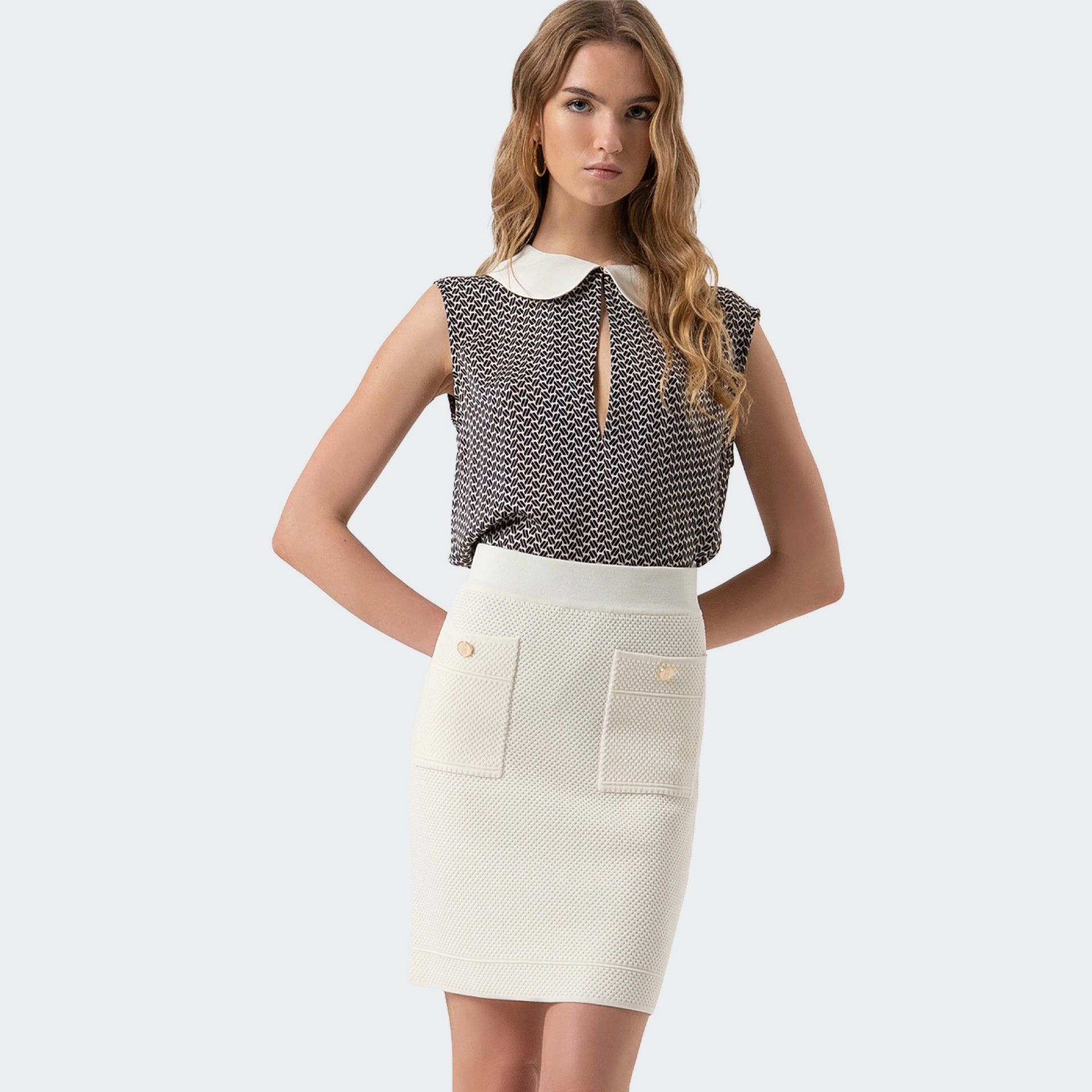 Fracomina Mesh Mini Skirt