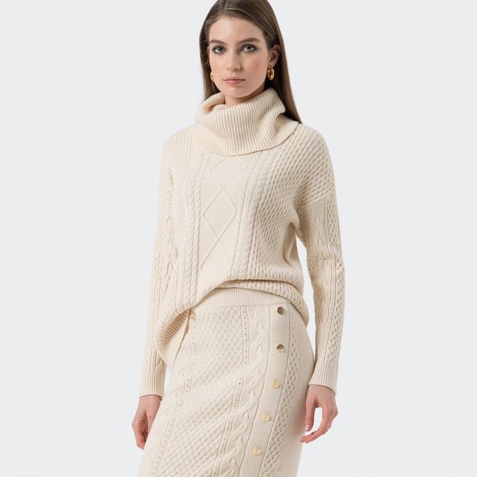 Saia midi de Malha Fracomina