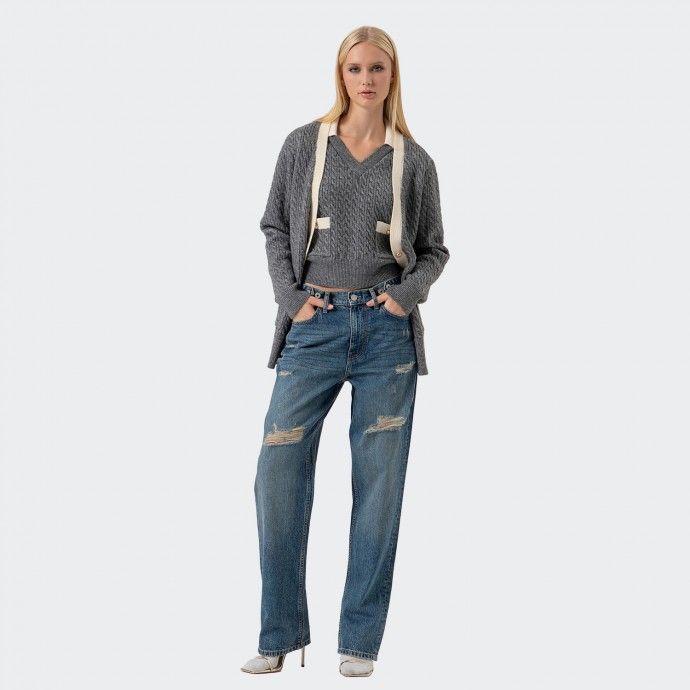 Gilet en tricot � col en V Fracomina