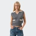 Gilet en tricot � col en V Fracomina