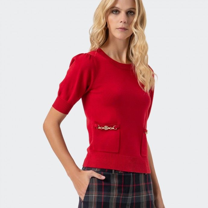 Jersey de Punto con Mangas Abullonadas Fracomina