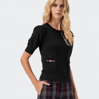 Camisola de Malha Mangas Abalonadas Fracomina