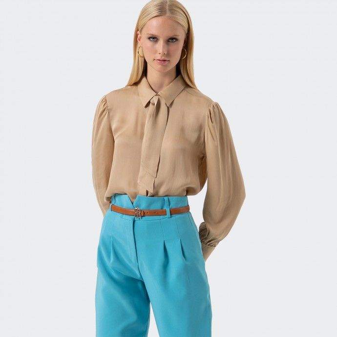 Pantalones zanahoria en tejido elástico Fracomina