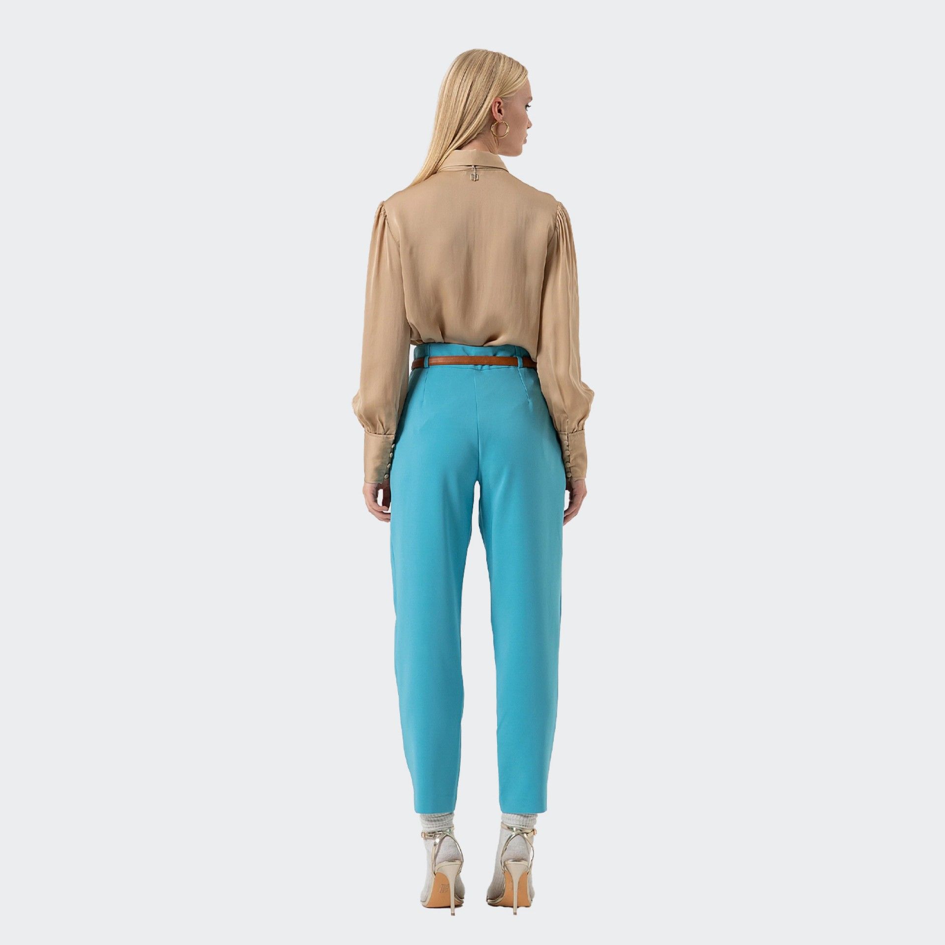 Pantalon carotte en tissu stretch Fracomina