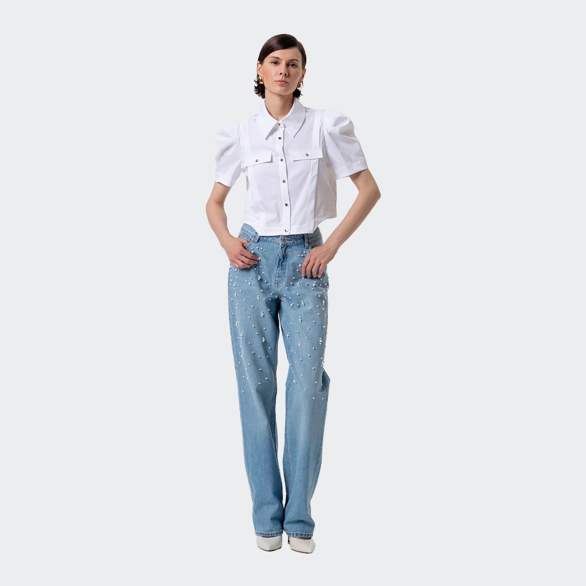 Fracomina Cropped Shirt