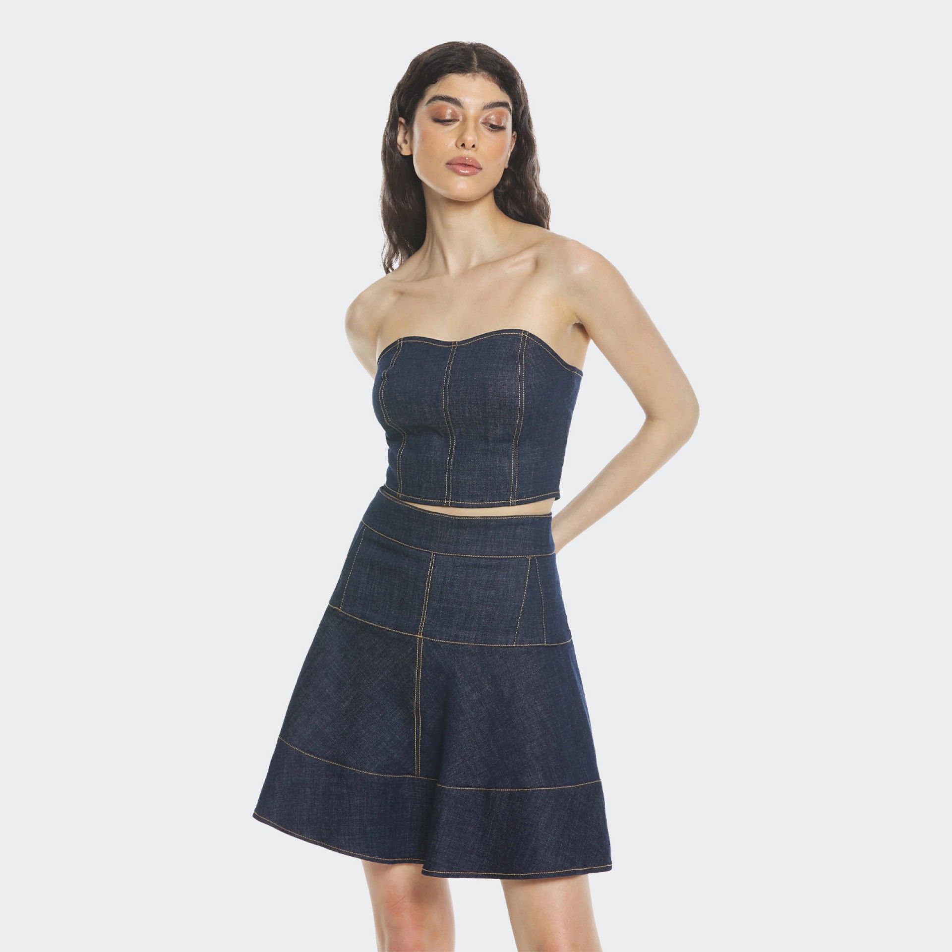 Judith Neckline Relish Denim Top