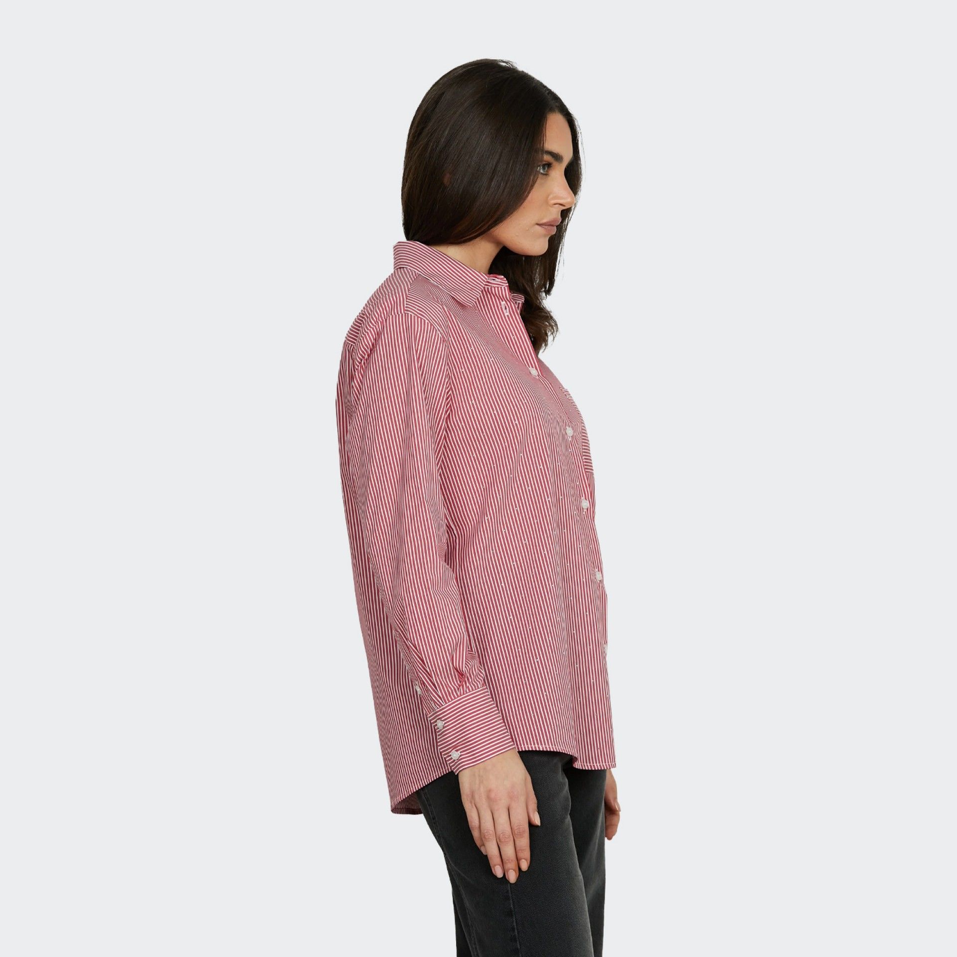 Relish Asterias Striped Sequin Pocket Shirt