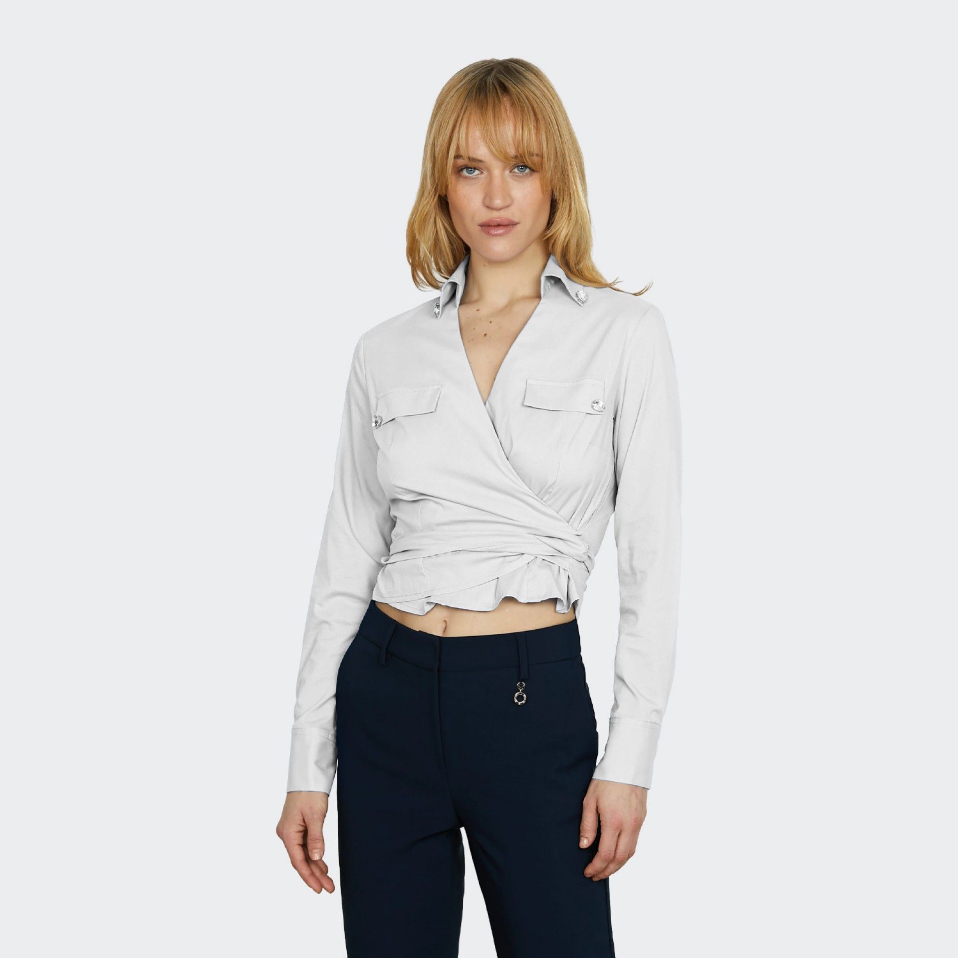 Shirt with rhinestone appliqués Relish ASTERIAS_B