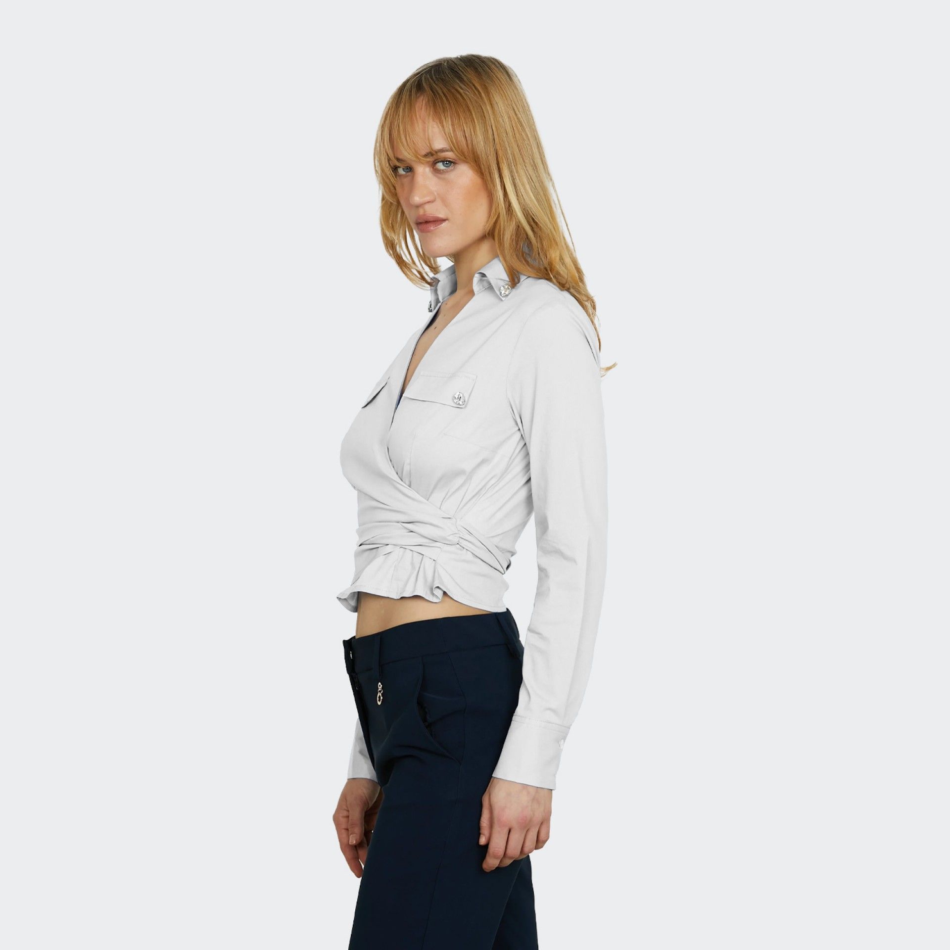 Shirt with rhinestone appliqués Relish ASTERIAS_B