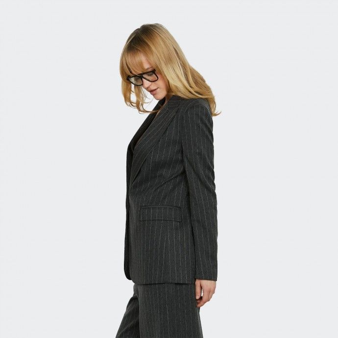 Relish Mandra Studded Striped Blazer_S