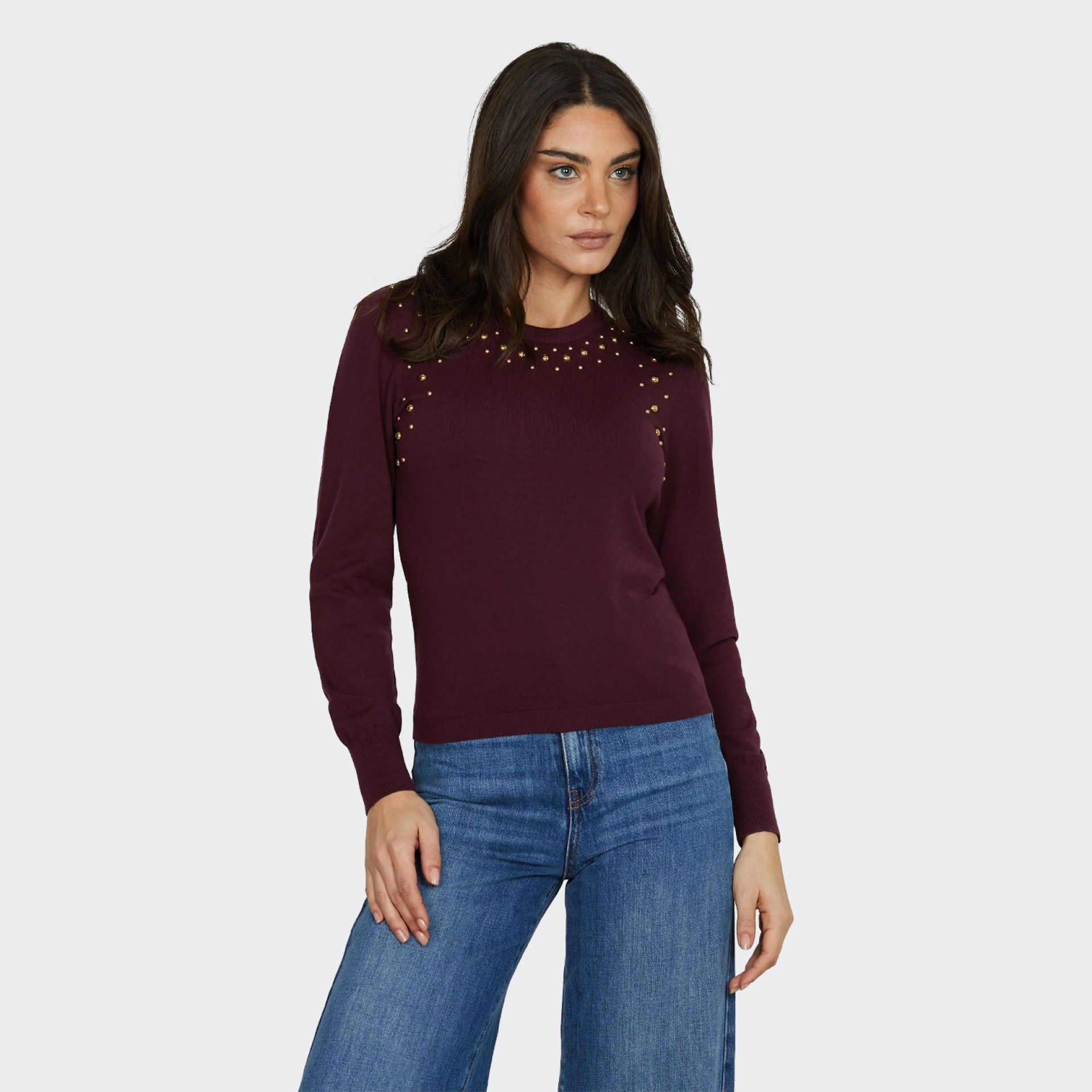 Camisola com aplicação de tachas Relish ELIAS