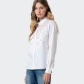 Camisa Regular Fit com Detalhes Bordados Fracomina Camisa Regular Fit com Detalhes Bordados Fracomina