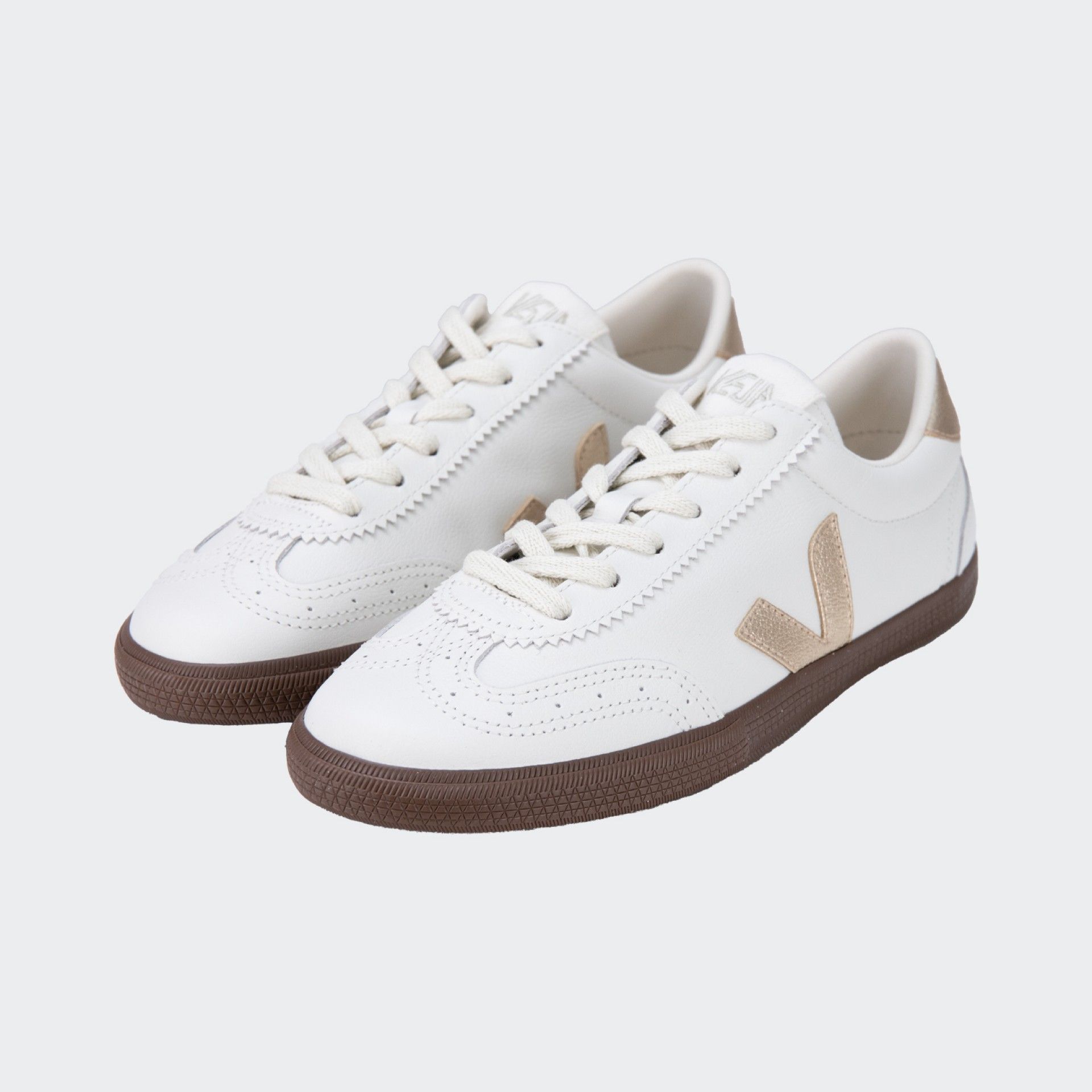 Veja Volley Leather White Platine Sneakers