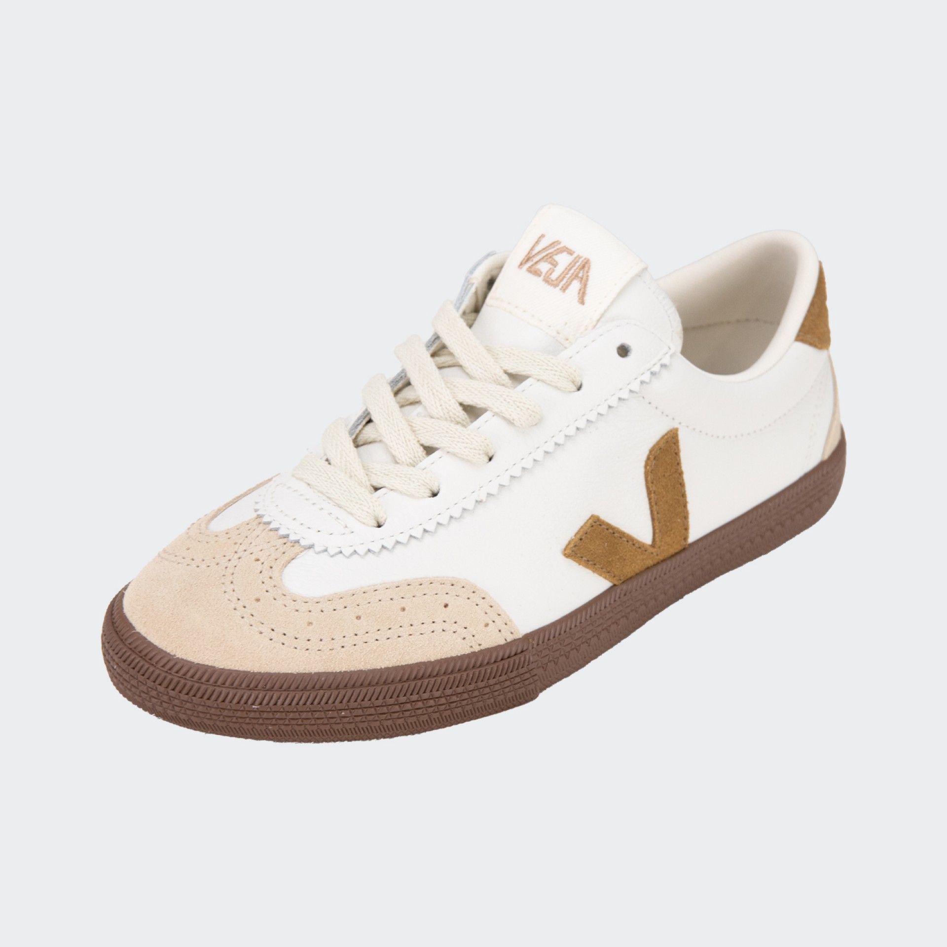 Veja Volley Leather Tent Bark Shoes